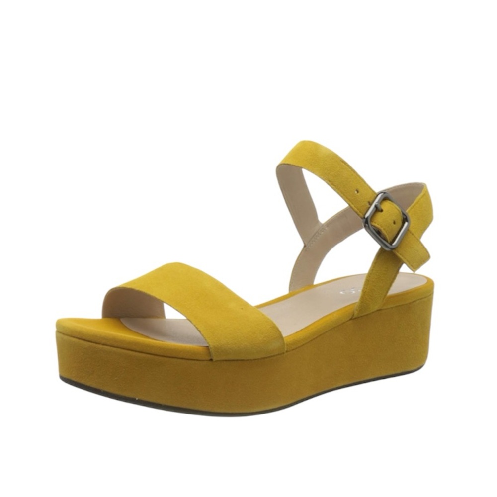 Ecco Women's Mustard Platform Sandals